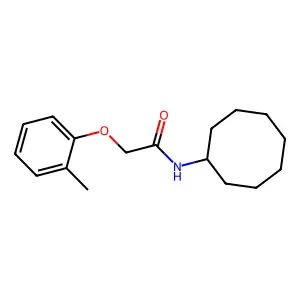 N-cyclooctyl-2-(2-methylphenoxy)acetamide structure