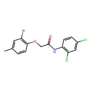 2-(2-bromo-4-methylphenoxy)-N-(2,4-dichlorophenyl)acetamide structure