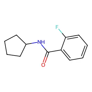 N-cyclopentyl-2-fluorobenzamide structure