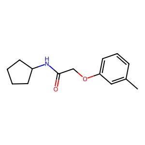 N-cyclopentyl-2-(3-methylphenoxy)acetamide structure