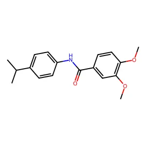 3,4-dimethoxy-N-(4-propan-2-ylphenyl)benzamide structure