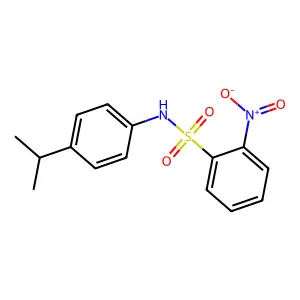 2-nitro-N-(4-propan-2-ylphenyl)benzenesulfonamide structure