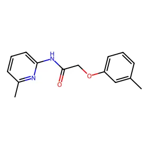 2-(3-methylphenoxy)-N-(6-methylpyridin-2-yl)acetamide structure