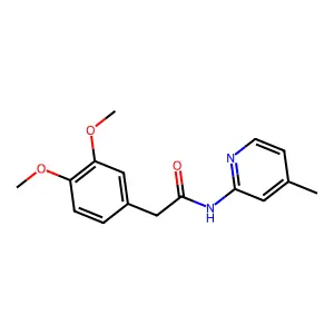 2-(3,4-dimethoxyphenyl)-N-(4-methyl-2-pyridinyl)acetamide structure