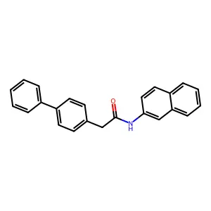 N-naphthalen-2-yl-2-(4-phenylphenyl)acetamide structure