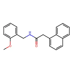 N-(2-methoxybenzyl)-2-(naphthalen-1-yl)acetamide structure