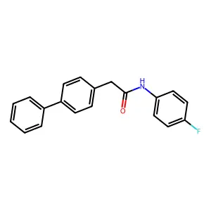 N-(4-fluorophenyl)-2-(4-phenylphenyl)acetamide structure