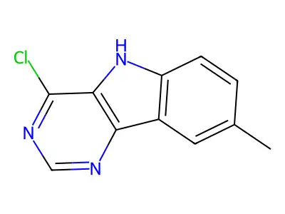 4-Chloro-8-methyl-5H-pyrimido(5,4-b)indole structure