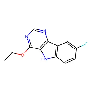 4-ethoxy-8-fluoro-5H-pyrimido[5,4-b]indole structure