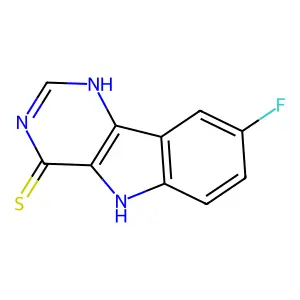 8-Fluoro-3H-pyrimido[5,4-b]indole-4(5H)-thione structure