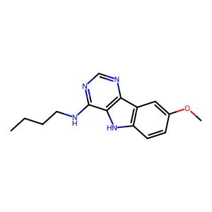 N-butyl-8-methoxy-5H-pyrimido[5,4-b]indol-4-amine structure