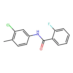 N-(3-chloro-4-methylphenyl)-2-fluorobenzamide structure