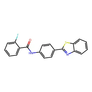 N-[4-(1,3-benzothiazol-2-yl)phenyl]-2-fluorobenzamide structure