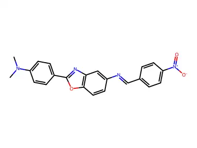 [2-(4-Dimethylamino-phenyl)-benzooxazol-5-yl]-(4-nitro-benzylidene)-amine structure