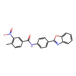 N-[4-(1,3-benzoxazol-2-yl)phenyl]-4-methyl-3-nitrobenzamide structure