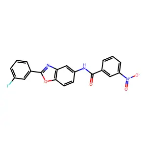 N-[2-(3-Fluoro-phenyl)-benzooxazol-5-yl]-3-nitro-benzamide structure