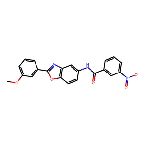 N-[2-(3-methoxyphenyl)-1,3-benzoxazol-5-yl]-3-nitrobenzamide structure