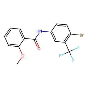 N-[4-bromo-3-(trifluoromethyl)phenyl]-2-methoxybenzamide structure