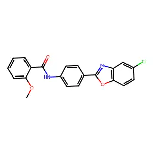 N-[4-(5-chloro-1,3-benzoxazol-2-yl)phenyl]-2-methoxybenzamide structure