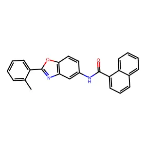 N-[2-(2-methylphenyl)-1,3-benzoxazol-5-yl]naphthalene-1-carboxamide structure