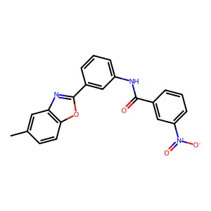 N-[3-(5-methyl-1,3-benzoxazol-2-yl)phenyl]-3-nitrobenzamide structure