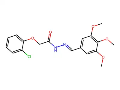 2-(2-chlorophenoxy)-N-[(3,4,5-trimethoxyphenyl)methylideneamino]acetamide structure