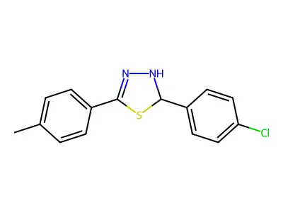 2-(4-Chlorophenyl)-5-(4-methylphenyl)-2,3-dihydro-1,3,4-thiadiazole structure