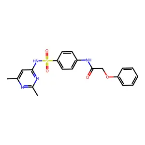 N-{4-[(2,6-dimethylpyrimidin-4-yl)sulfamoyl]phenyl}-2-phenoxyacetamide structure