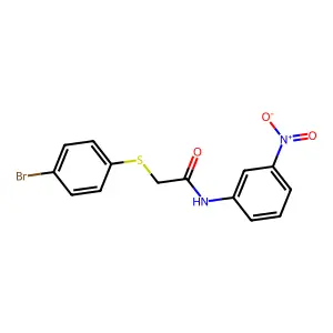 2-[(4-bromophenyl)sulfanyl]-N-(3-nitrophenyl)acetamide structure