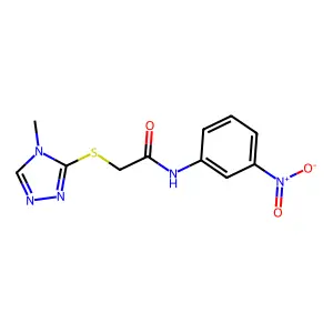 2-[(4-methyl-4H-1,2,4-triazol-3-yl)sulfanyl]-N-(3-nitrophenyl)acetamide structure