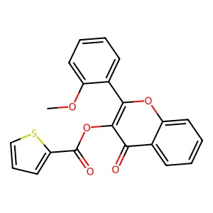 2-(2-methoxyphenyl)-4-oxo-4H-chromen-3-yl 2-thiophenecarboxylate structure