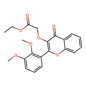 ethyl 2-{[2-(2,3-dimethoxyphenyl)-4-oxo-4H-chromen-3-yl]oxy}acetate structure