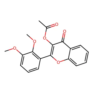 2-(2,3-dimethoxyphenyl)-4-oxo-4H-chromen-3-yl acetate structure