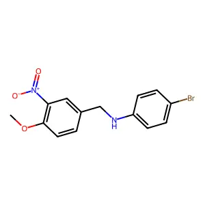 4-bromo-N-[(4-methoxy-3-nitrophenyl)methyl]aniline structure