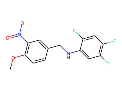 2,4,5-trifluoro-N-[(4-methoxy-3-nitrophenyl)methyl]aniline structure