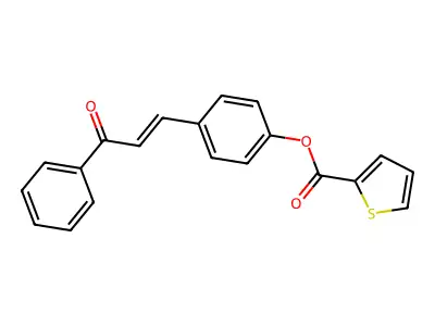 4-(3-Oxo-3-phenyl-1-propenyl)phenyl 2-thiophenecarboxylate structure