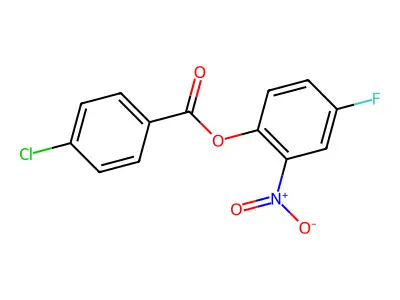 4-Fluoro-2-nitrophenyl 4-chlorobenzenecarboxylate structure