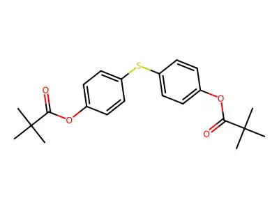 4-[4-(2,2-Dimethylpropanoyloxy)phenylthio]phenyl 2,2-dimethylpropanoate structure