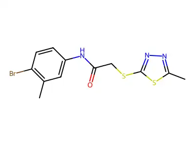 N-(4-bromo-3-methylphenyl)-2-[(5-methyl-1,3,4-thiadiazol-2-yl)sulfanyl]acetamide structure