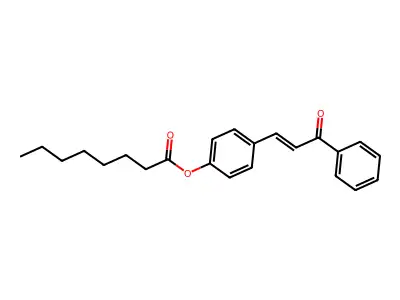 [4-(3-Oxo-3-phenylprop-1-enyl)phenyl] octanoate structure