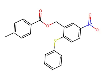 5-Nitro-2-(phenylsulfanyl)benzyl 4-methylbenzenecarboxylate structure