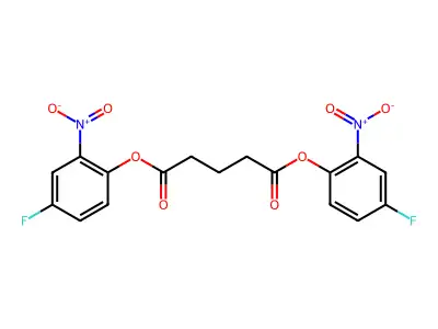 Bis(4-fluoro-2-nitrophenyl) pentanedioate structure