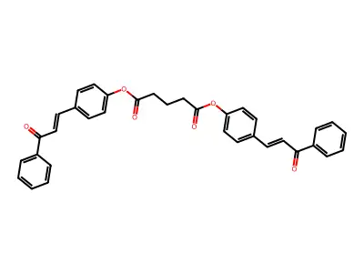Bis[4-(3-oxo-3-phenylprop-1-enyl)phenyl] pentanedioate structure