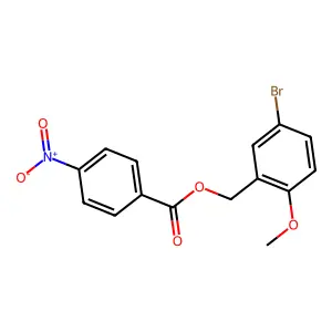 5-Bromo-2-methoxybenzyl 4-nitrobenzenecarboxylate structure