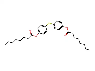 [4-(4-Octanoyloxyphenyl)sulfanylphenyl] octanoate structure