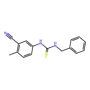 1-Benzyl-3-(3-cyano-4-methylphenyl)thiourea structure