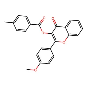 2-(4-methoxyphenyl)-4-oxo-4H-chromen-3-yl 4-methylbenzenecarboxylate structure
