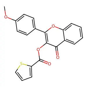 2-(4-methoxyphenyl)-4-oxo-4H-chromen-3-yl 2-thiophenecarboxylate structure
