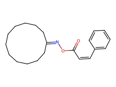(Cyclododecylideneamino) 3-phenylprop-2-enoate structure