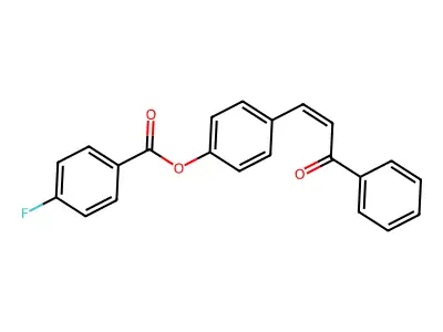 [4-(3-Oxo-3-phenylprop-1-enyl)phenyl] 4-fluorobenzoate structure